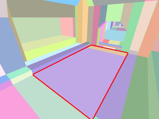 Tiles and quads rendered by color.